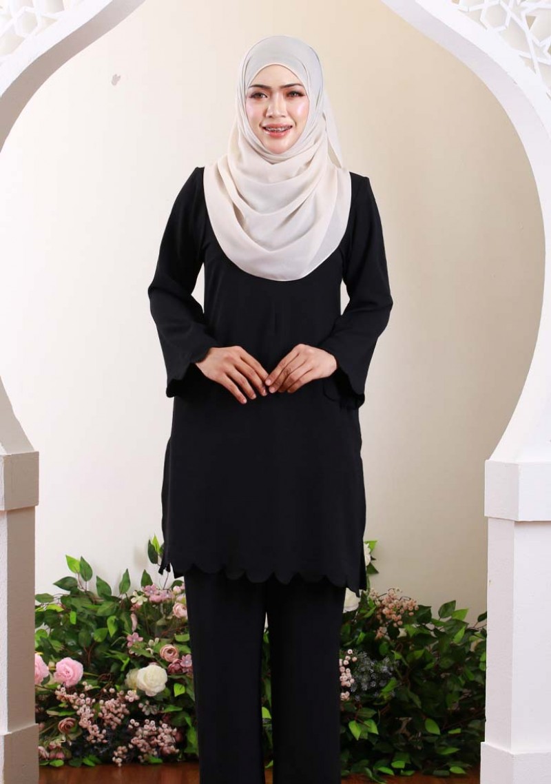 Suit Nur Scallop - Black