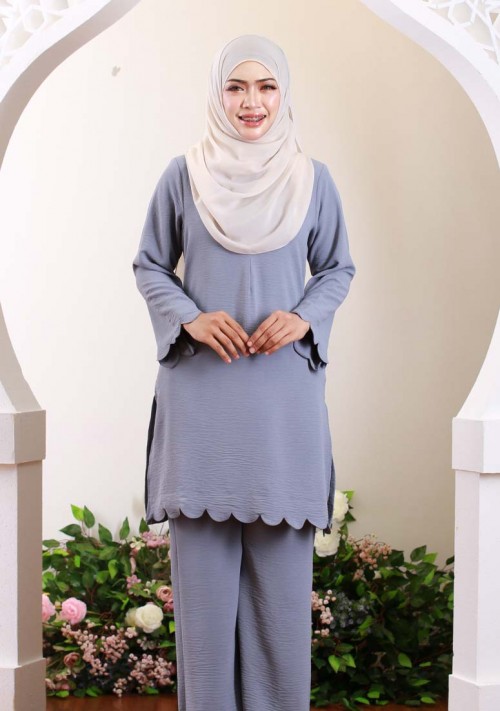 Suit Nur Scallop - Blue Grey