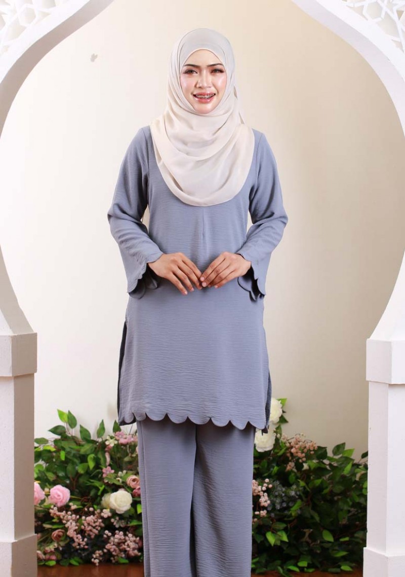 Suit Nur Scallop - Blue Grey