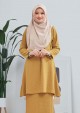 Kurung Cik Azura - Moss Yellow