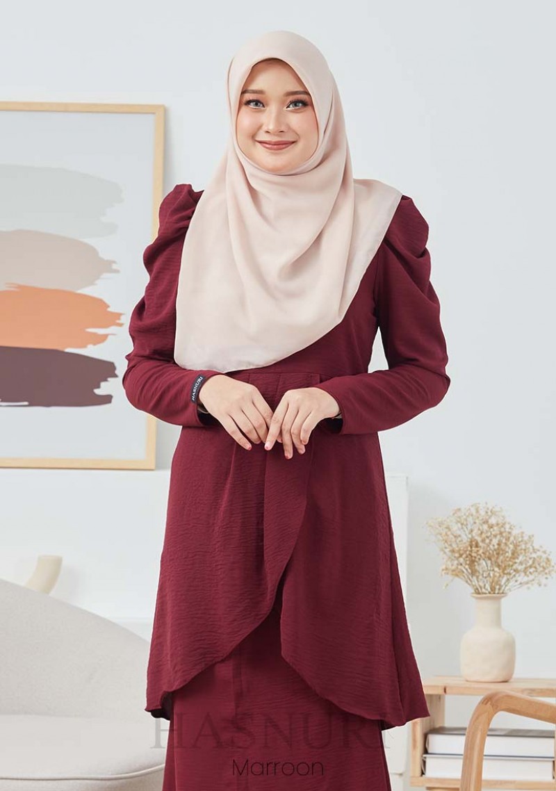 Kurung Munifah - Maroon