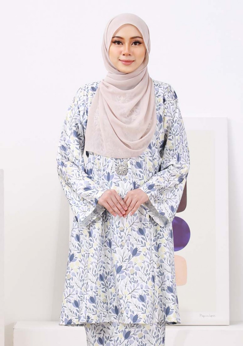 Kurung Tulip - Grey