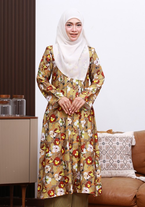 Kebaya Sri Daisy 2.0 - Golden Olive