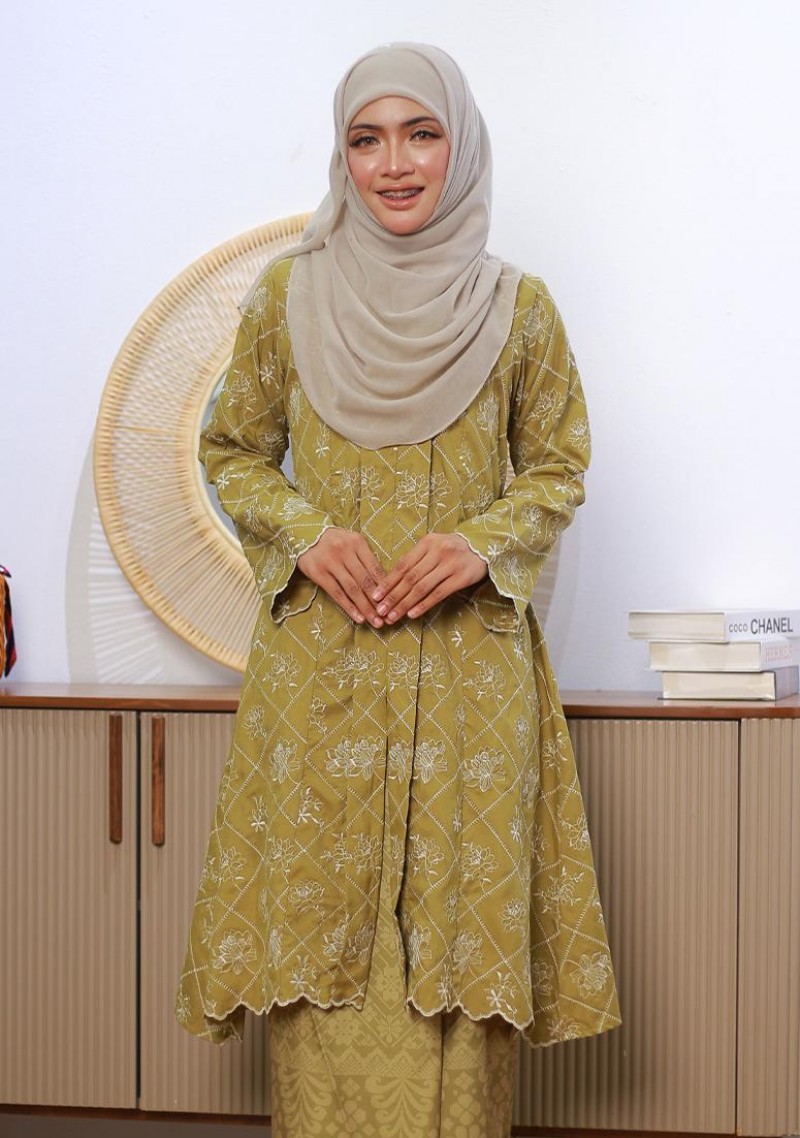 Kebaya Saloma V2 - Golden Olive
