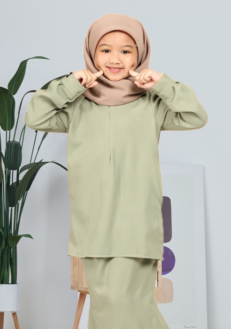 Kurung Syakira Kids - Green