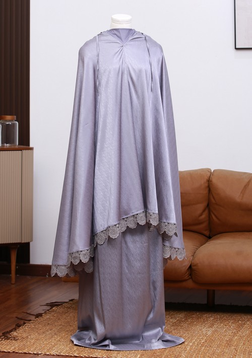 Telekung Qamira - Grey