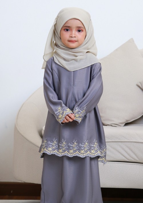Kurung Dang Faeza Kids - Grey