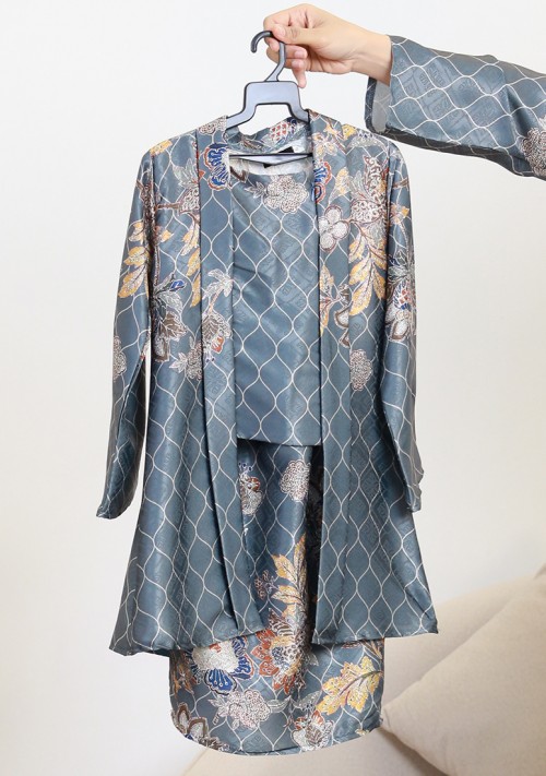 Kebaya Cik Aminah Kids - Grey
