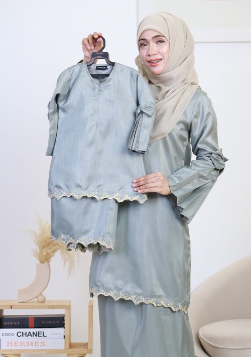 Kurung Wan Sofea Kids - Grey
