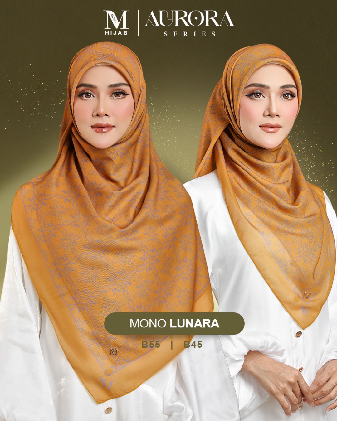 Tudung Bawal Aurora - Mono Lunara