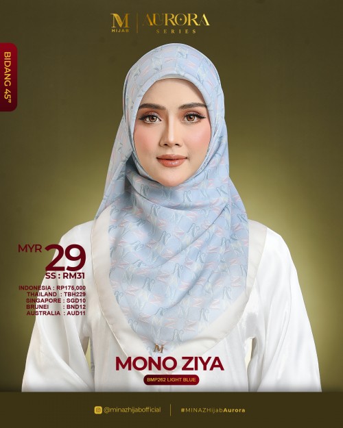 Tudung Bawal Aurora - Mono Ziya - B45