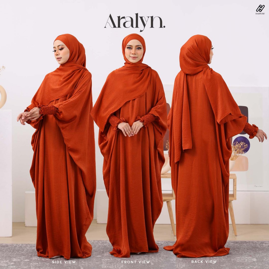 Jubah Aralyn - Maroon