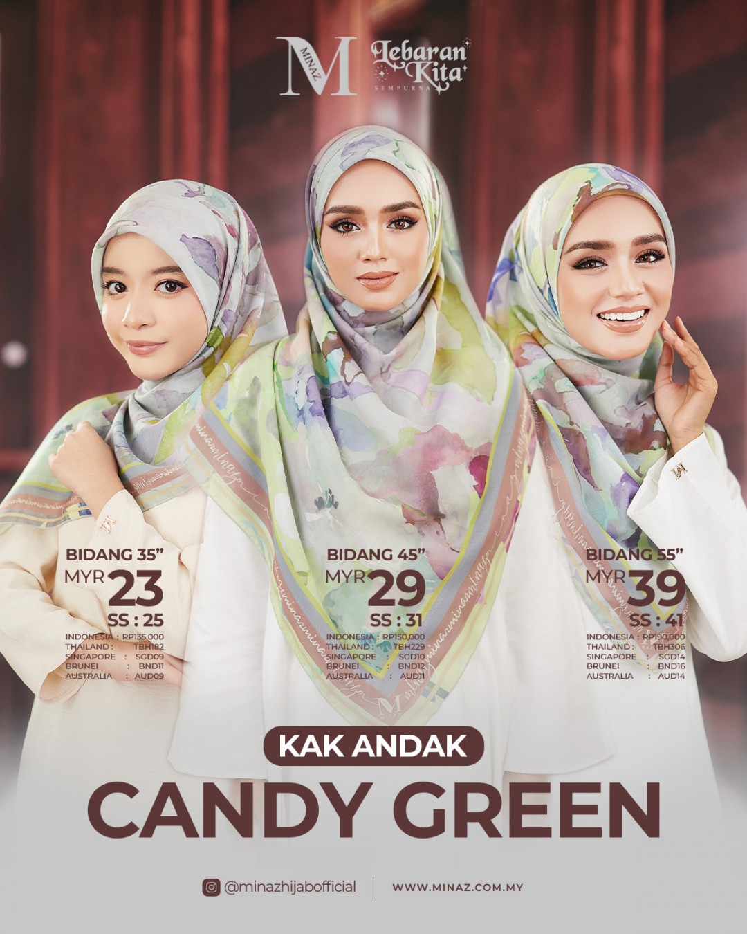 Tudung Bawal - Candy Green