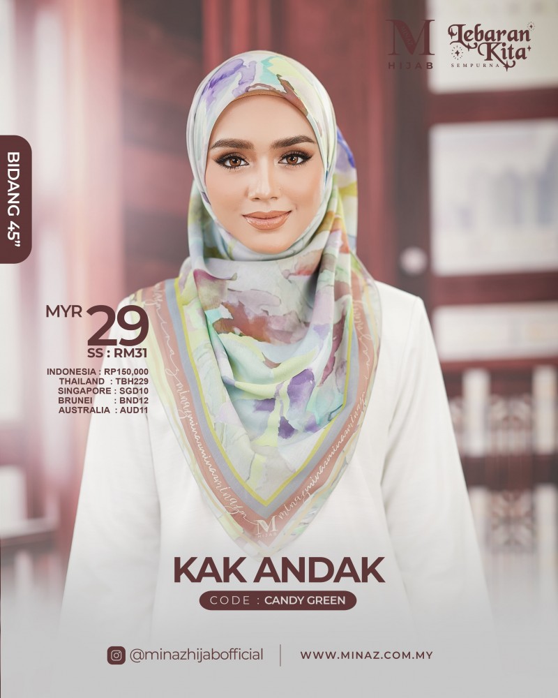 Tudung Bawal - Candy Green - B45