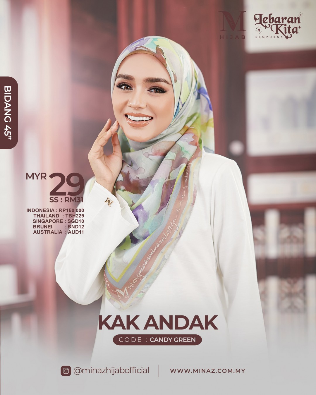 Tudung Bawal - Candy Green