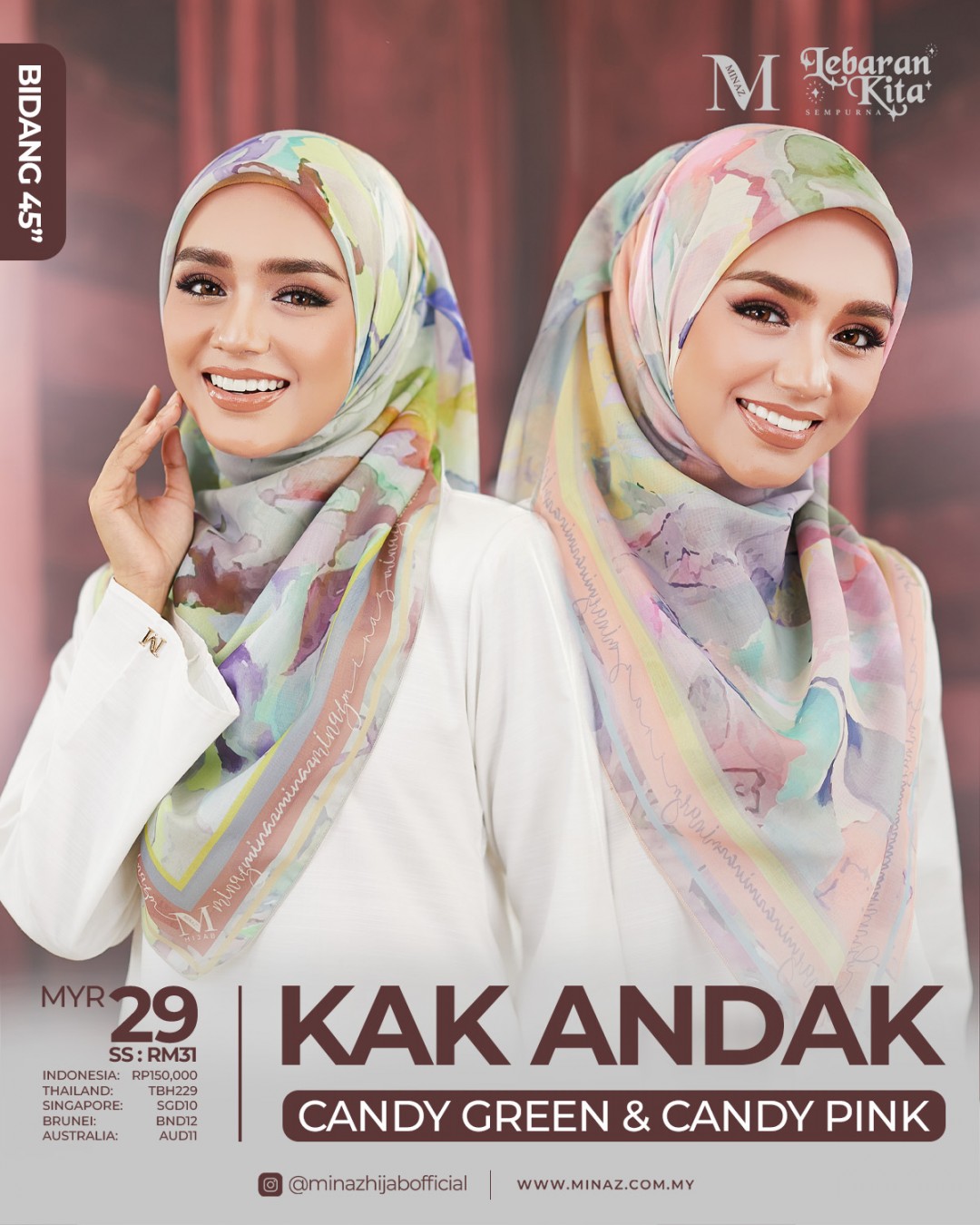 Tudung Bawal - Candy Green