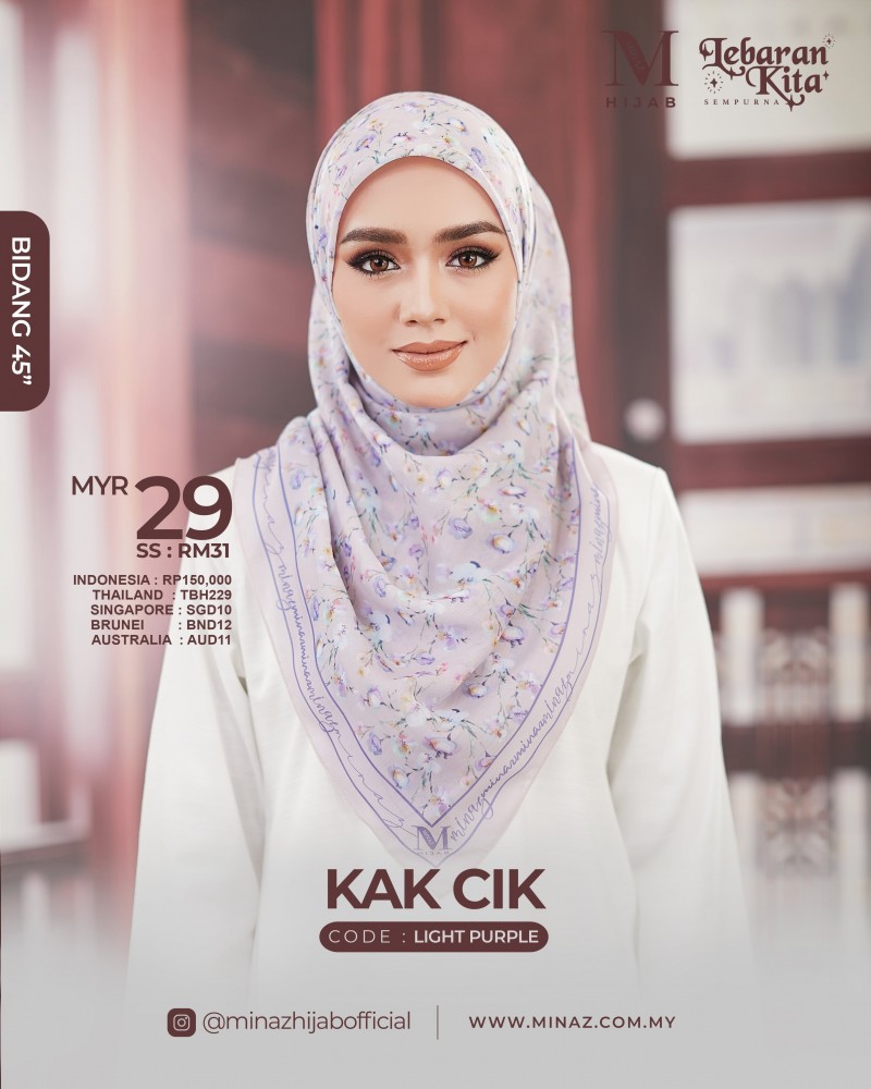 Tudung Bawal - Light Purple - B45