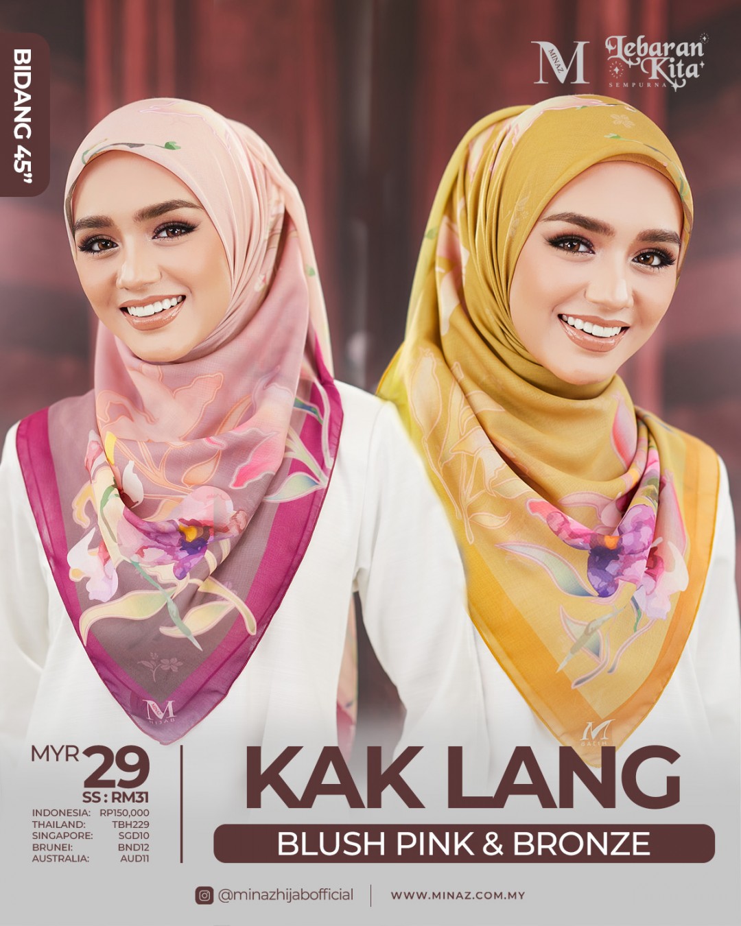 Tudung Bawal - Blush Pink