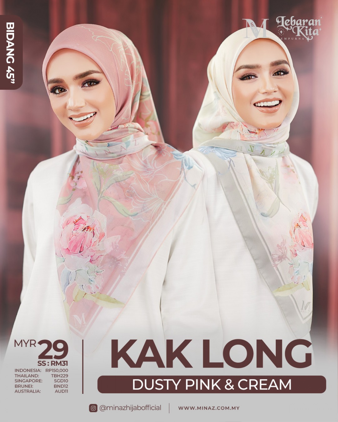 Tudung Bawal - Cream