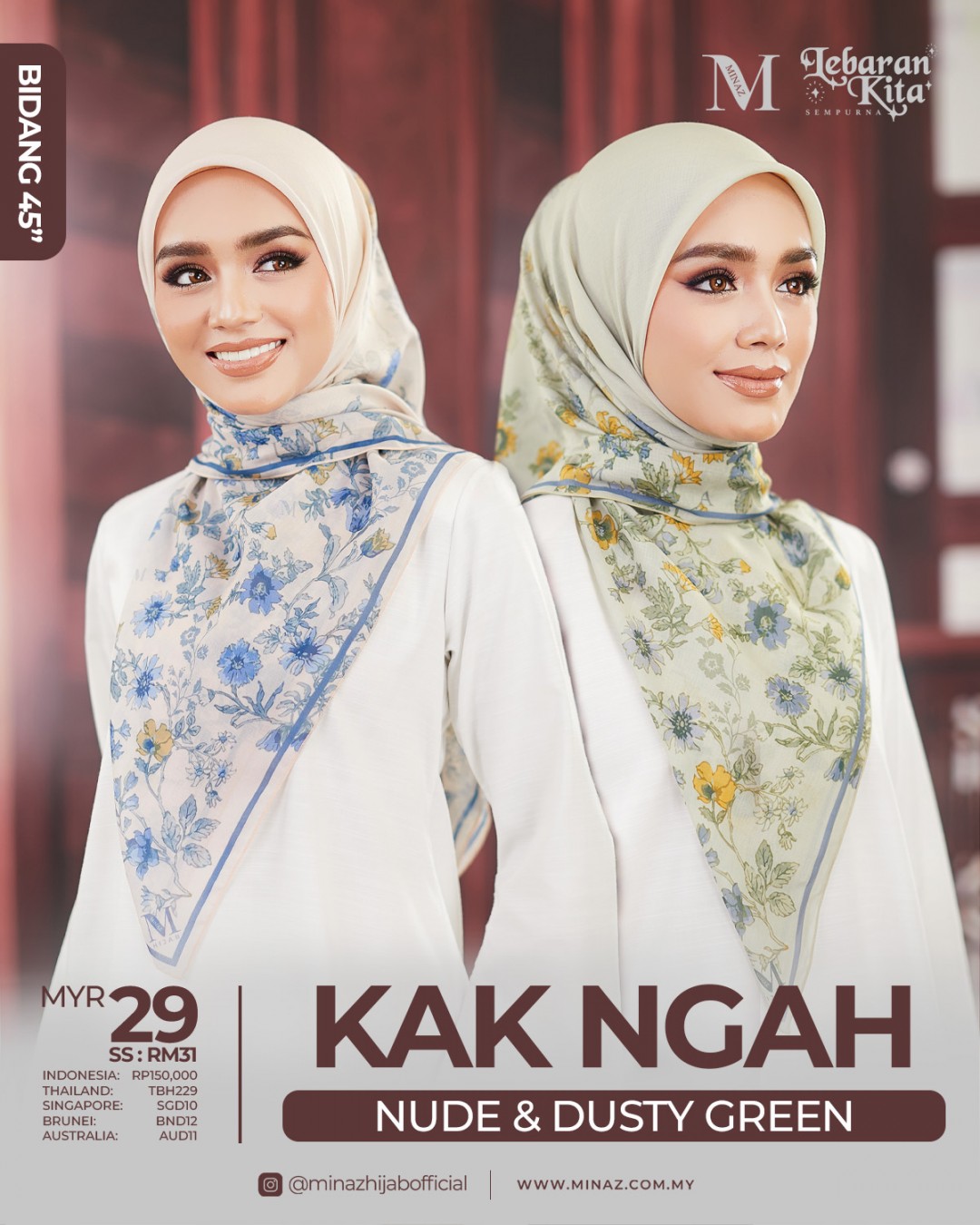 Tudung Bawal - Nude - B45