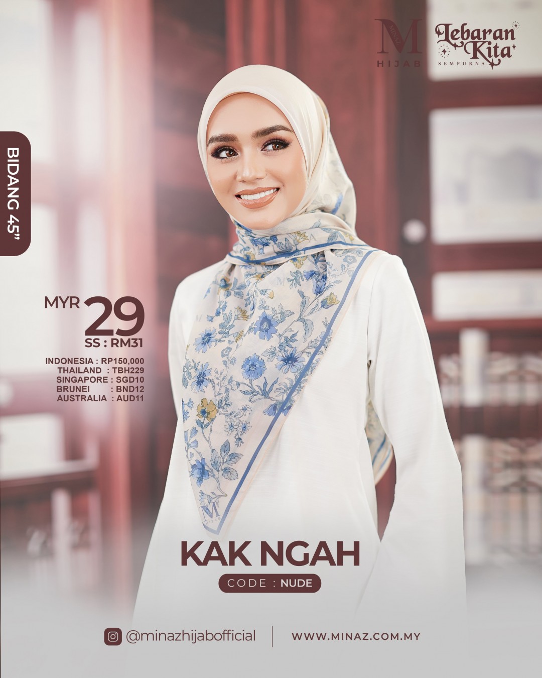 Tudung Bawal - Nude - B45