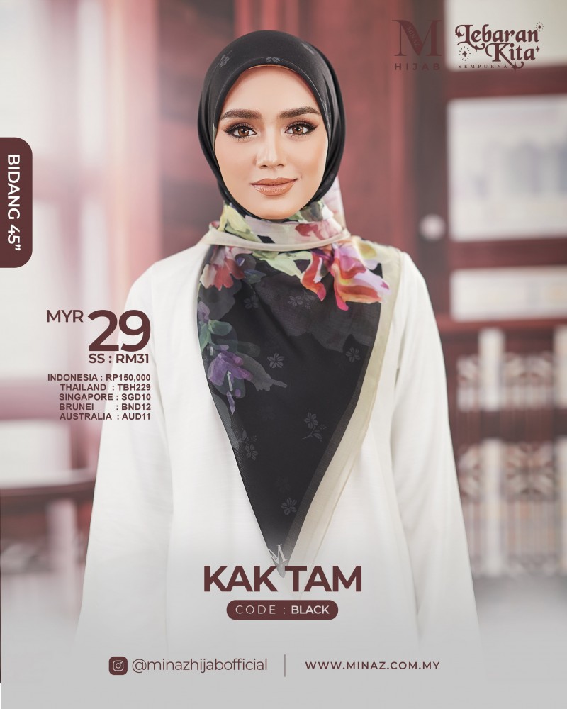 Tudung Bawal - Black