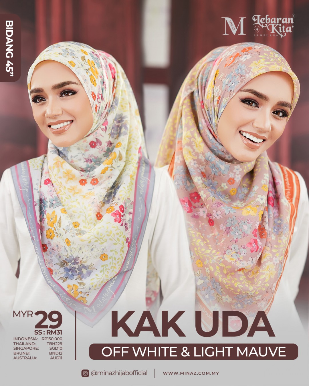 Tudung Bawal - Light Mauve