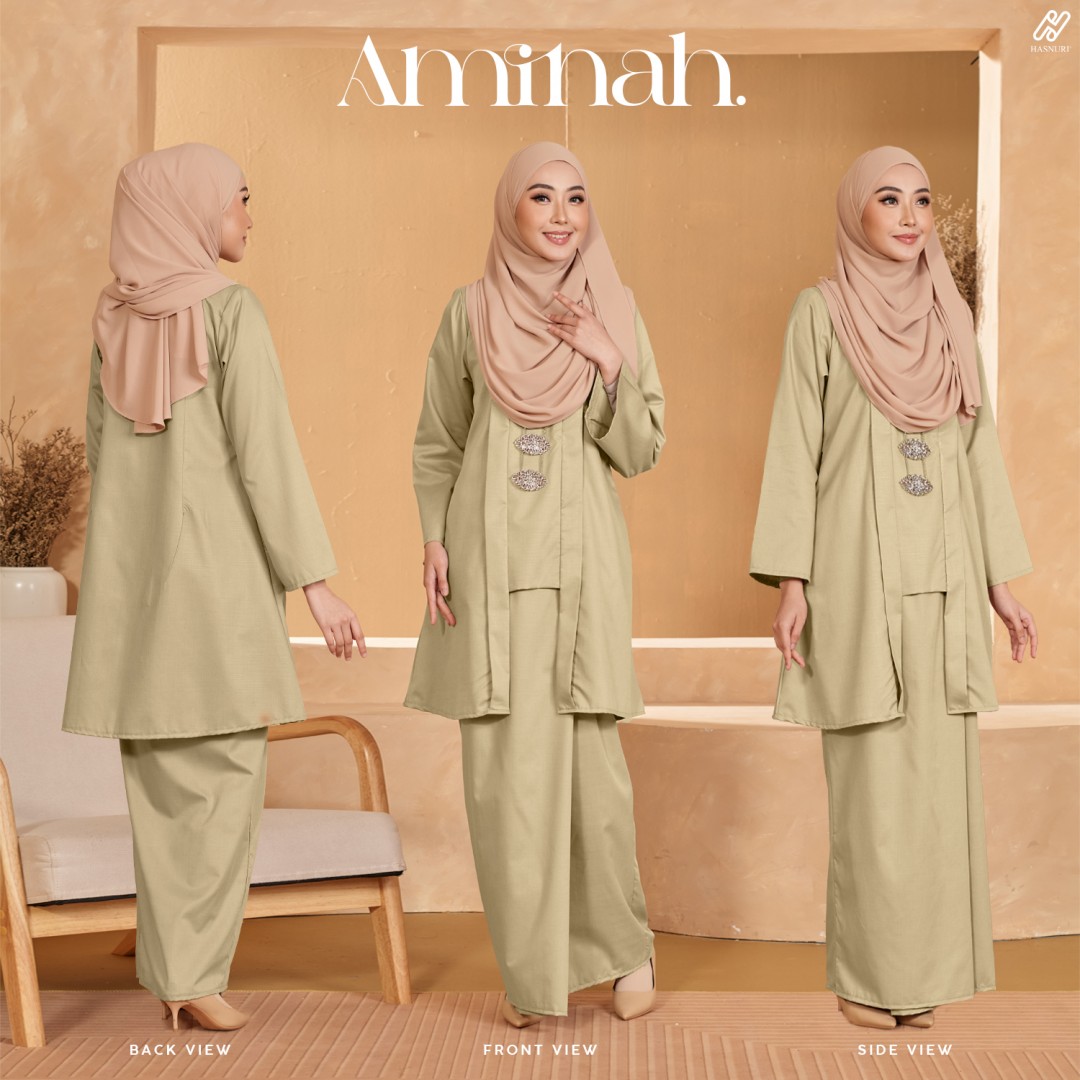 Kebaya Aminah - Light Olive