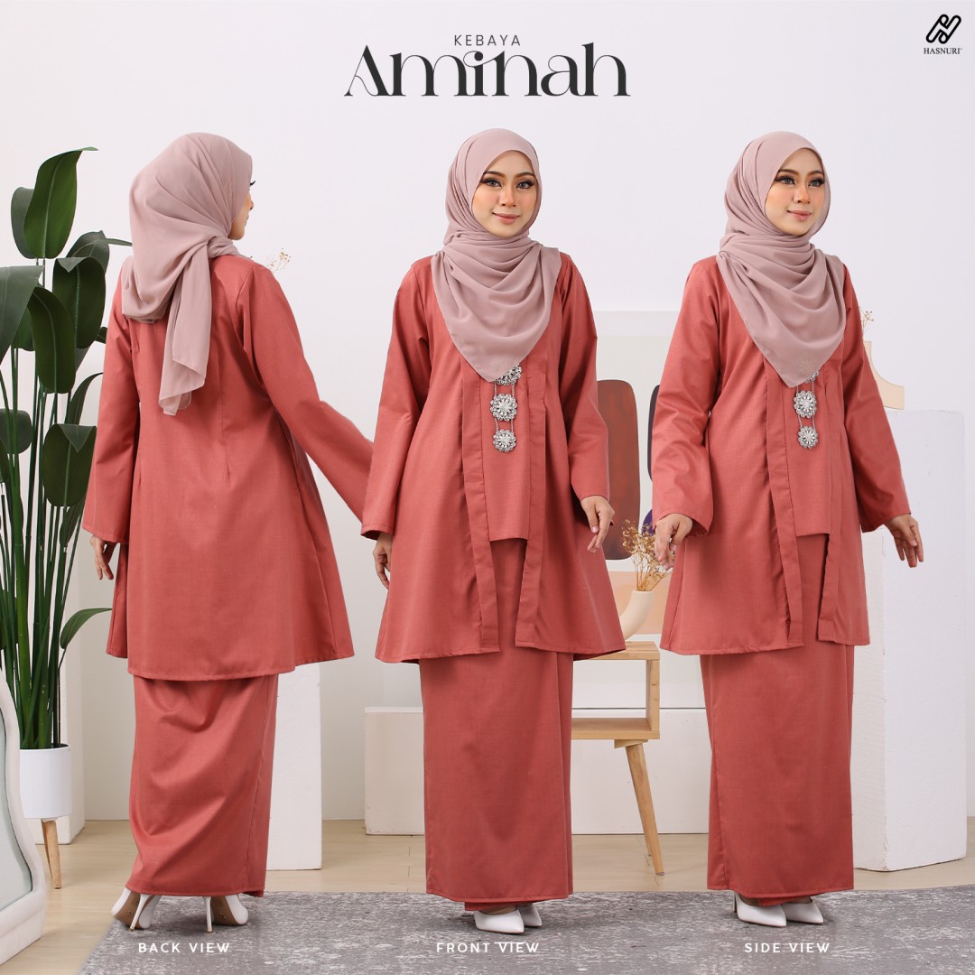 Kebaya Aminah - Salmon