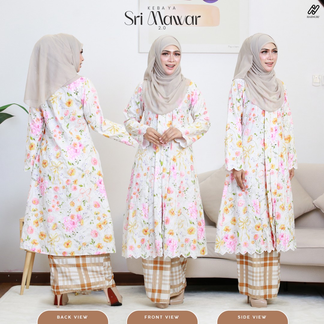 Kebaya Sri Mawar 2.0 - Brownish Yellow