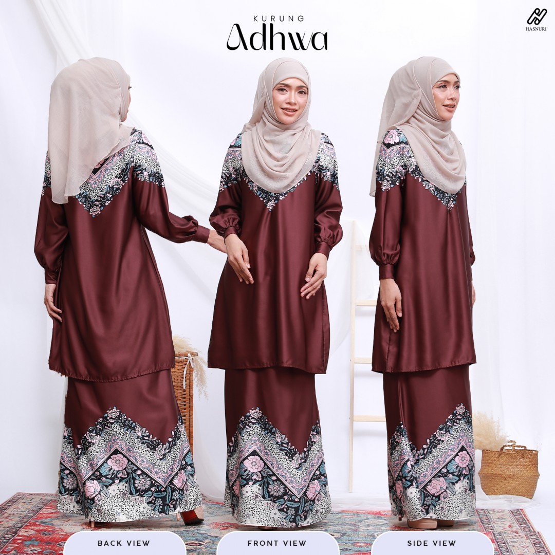 Kurung Adhwa - Navy Blue
