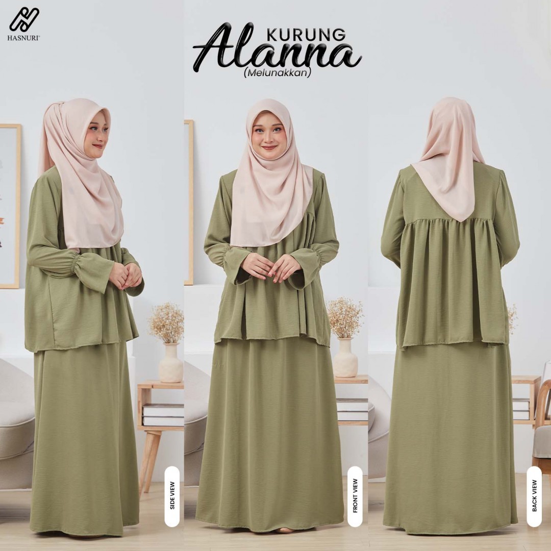 Kurung Alanna - Matcha Green