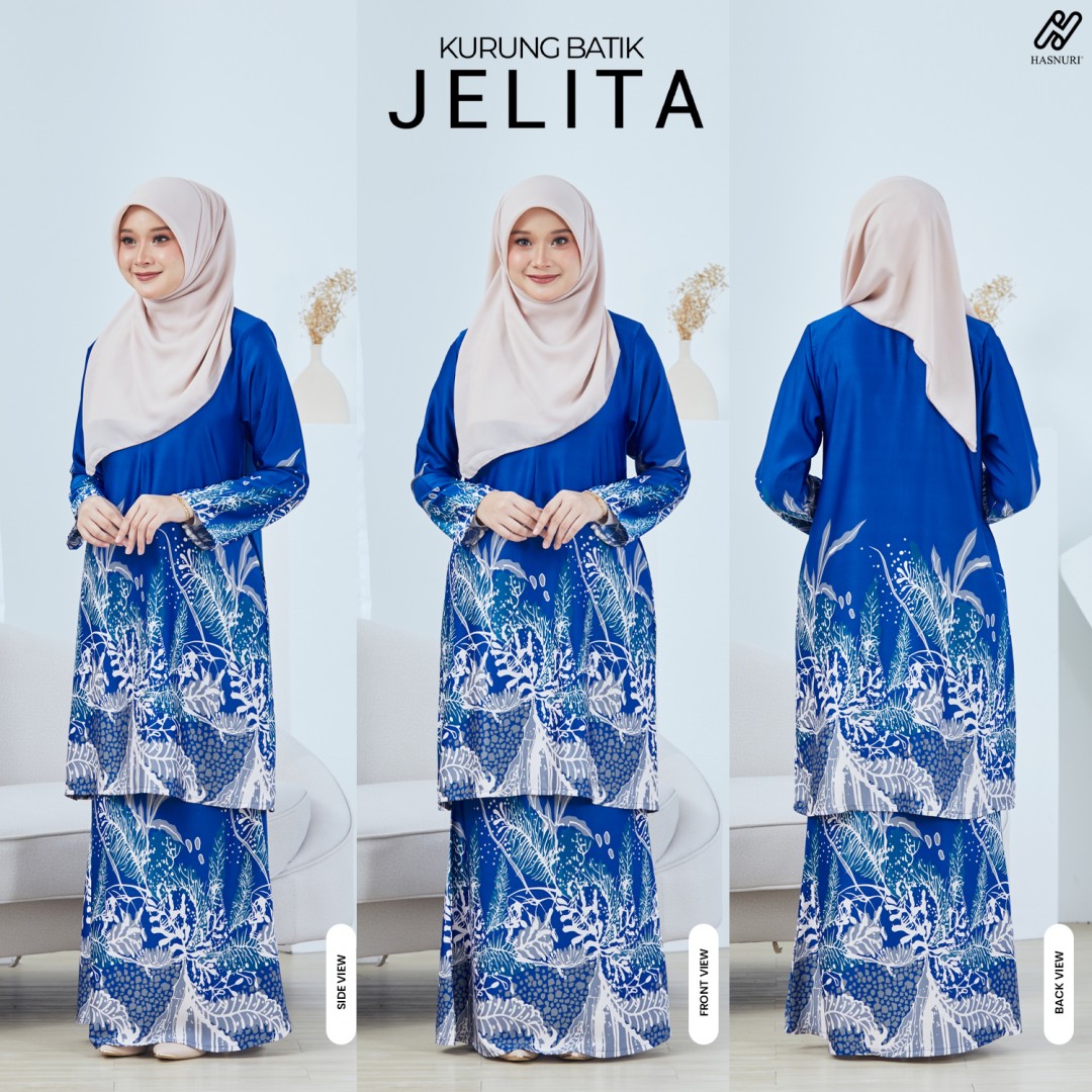 Kurung Batik Jelita - Emerald Green