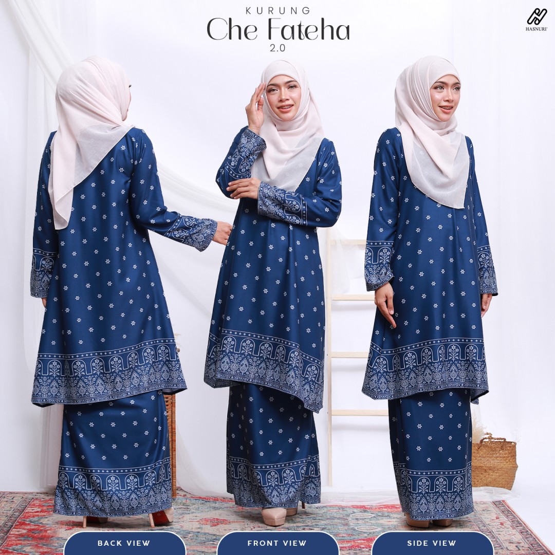 Kurung Che Fateha 2.0 - Burgundy