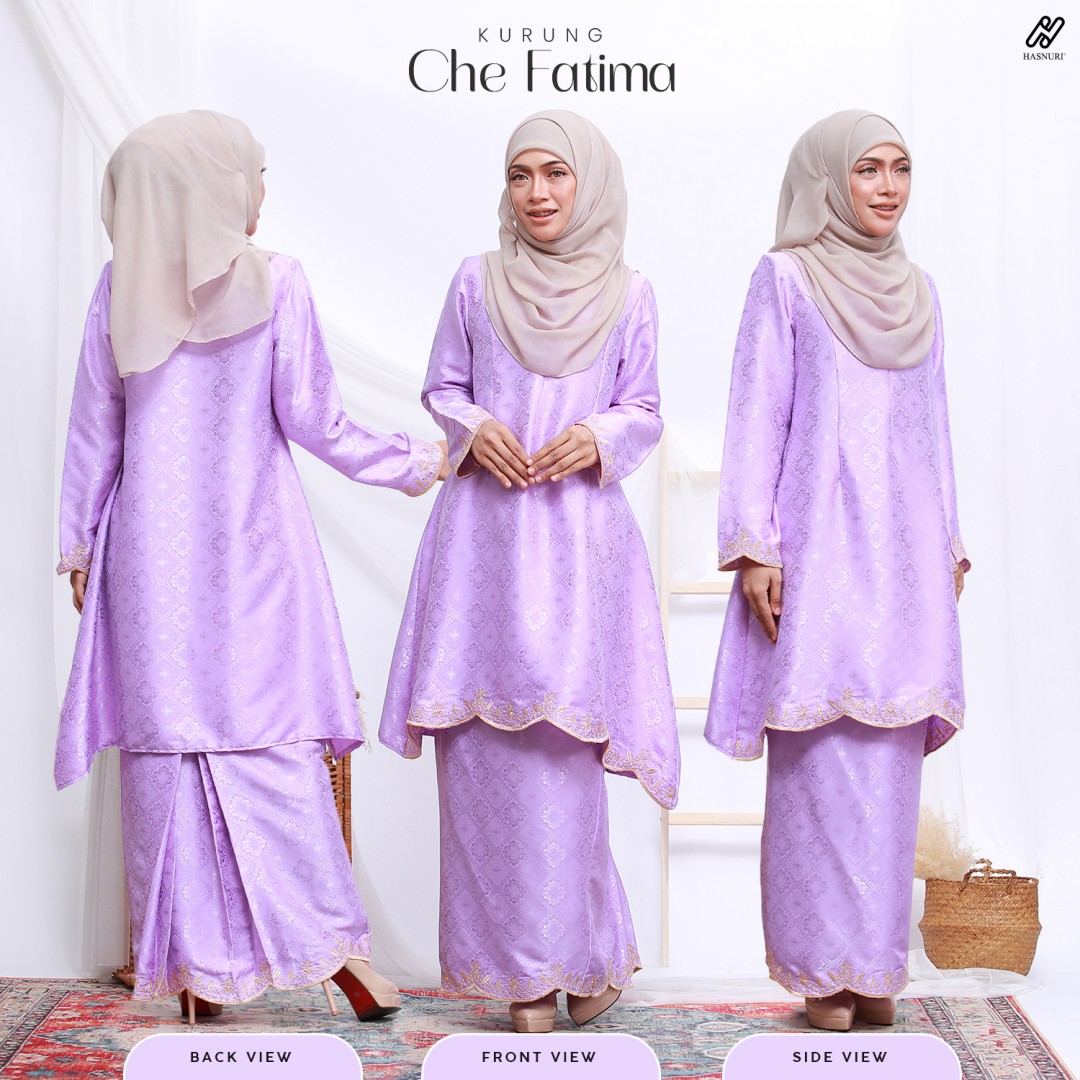 Kurung Che Fatima - Lilac Purple