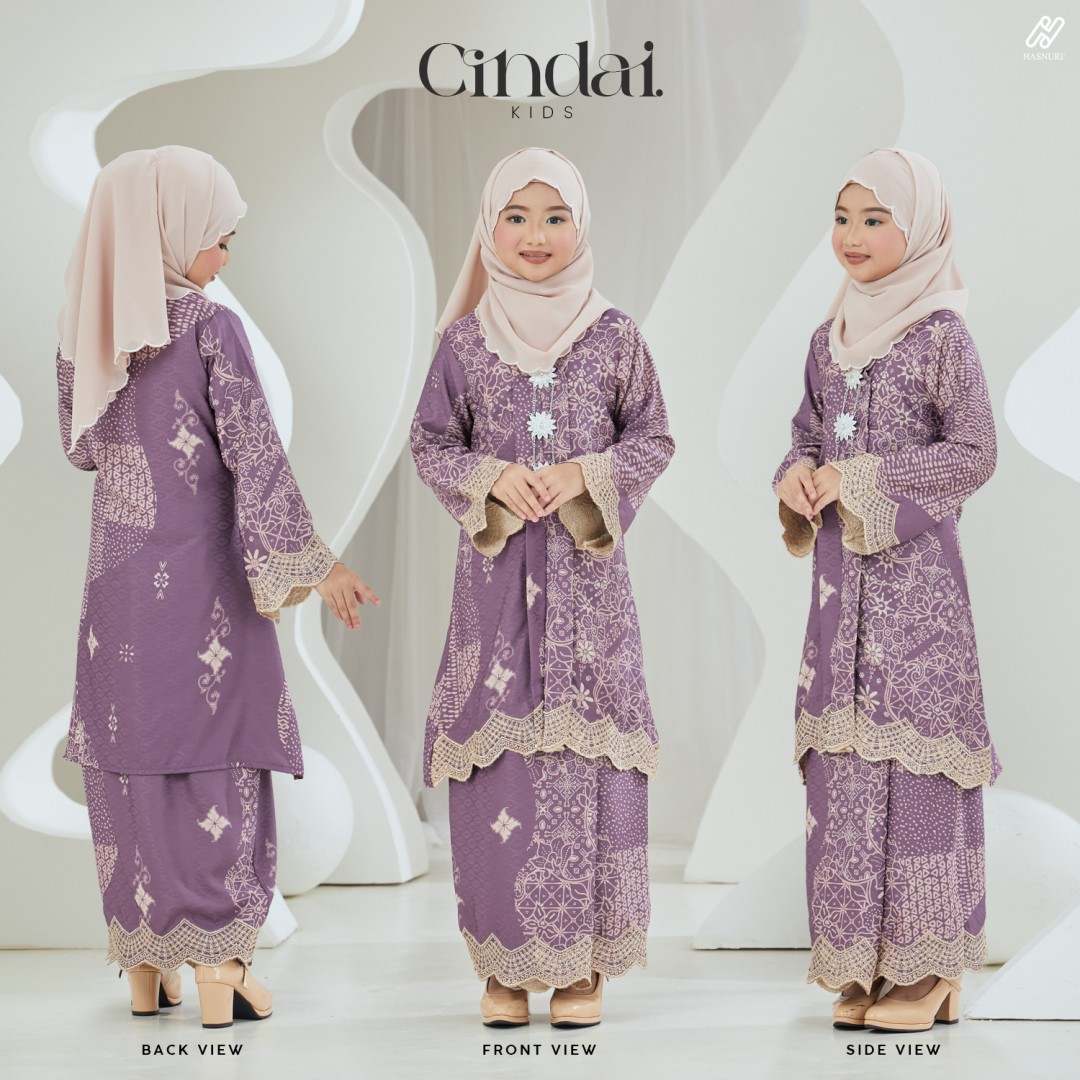 Kebaya Cindai Kids - Spruce Grey