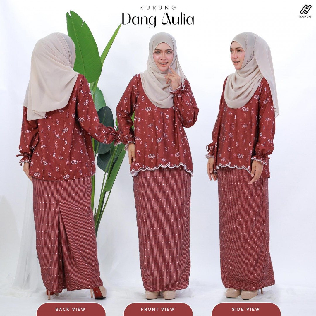 Kurung Dang Aulia - Salmon