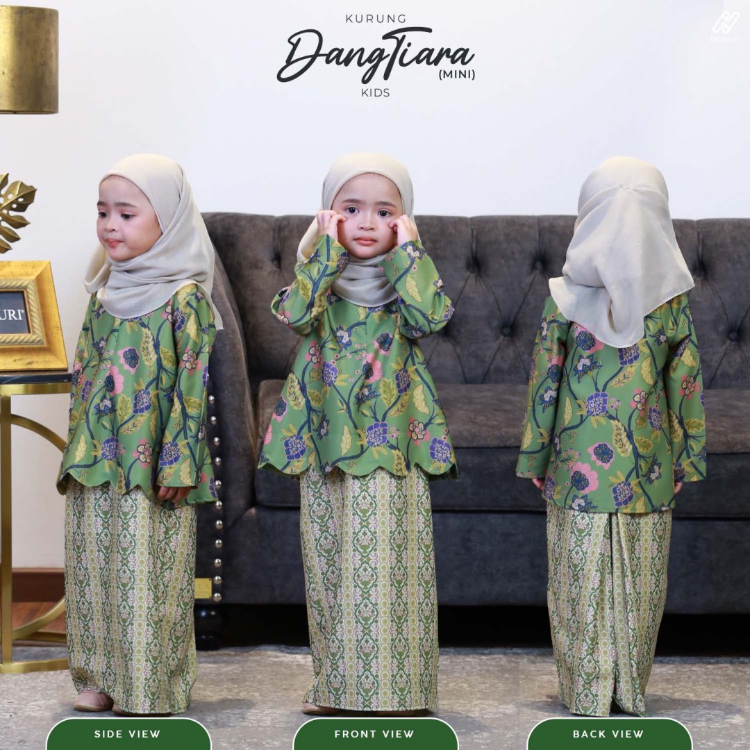 Kurung Dang Tiara Mini Kids - Burgundy
