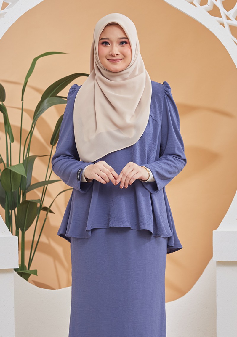 Kurung Daniya - Steel Blue