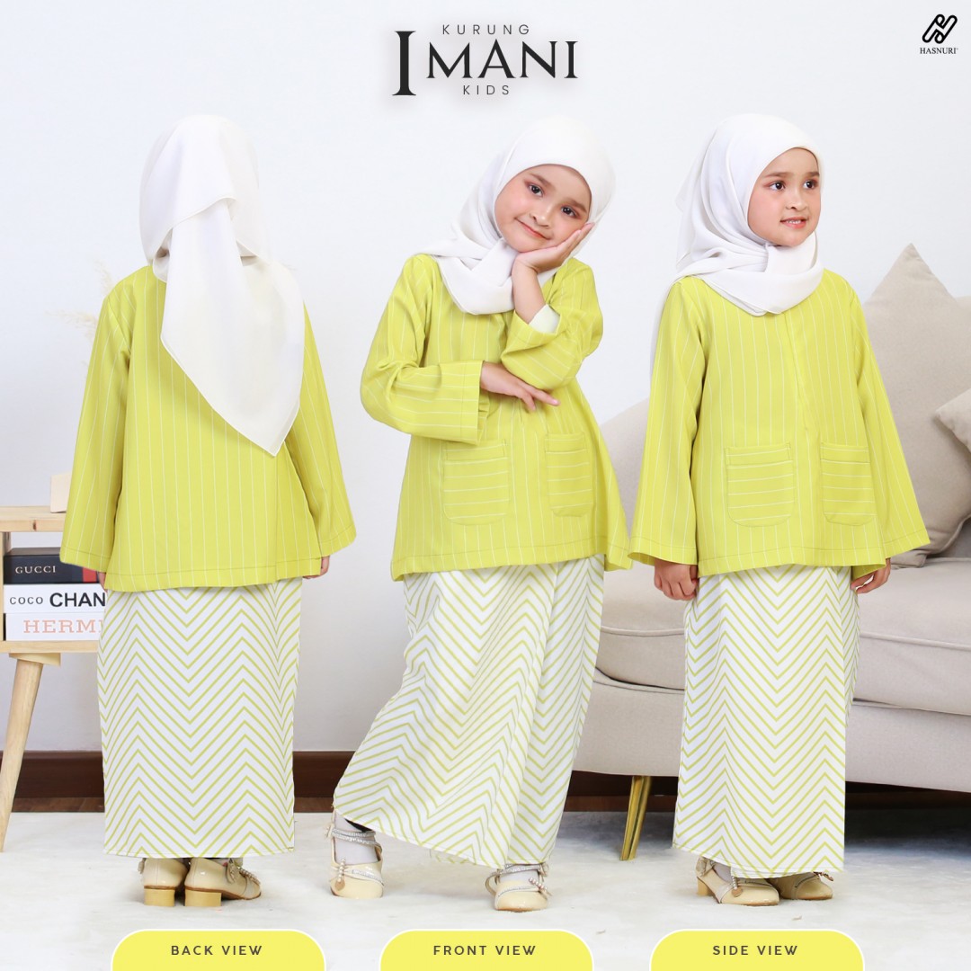 Kurung Imani Kids - Burgundy