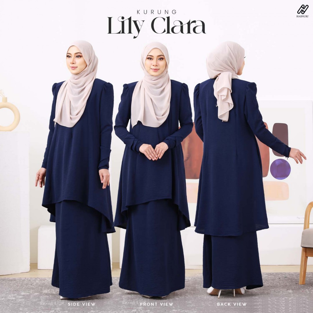 Kurung Lily Clara - Black