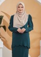 Kurung Lily Scallop - Deep Green