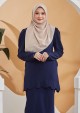 Kurung Lily Scallop - Navy Blue