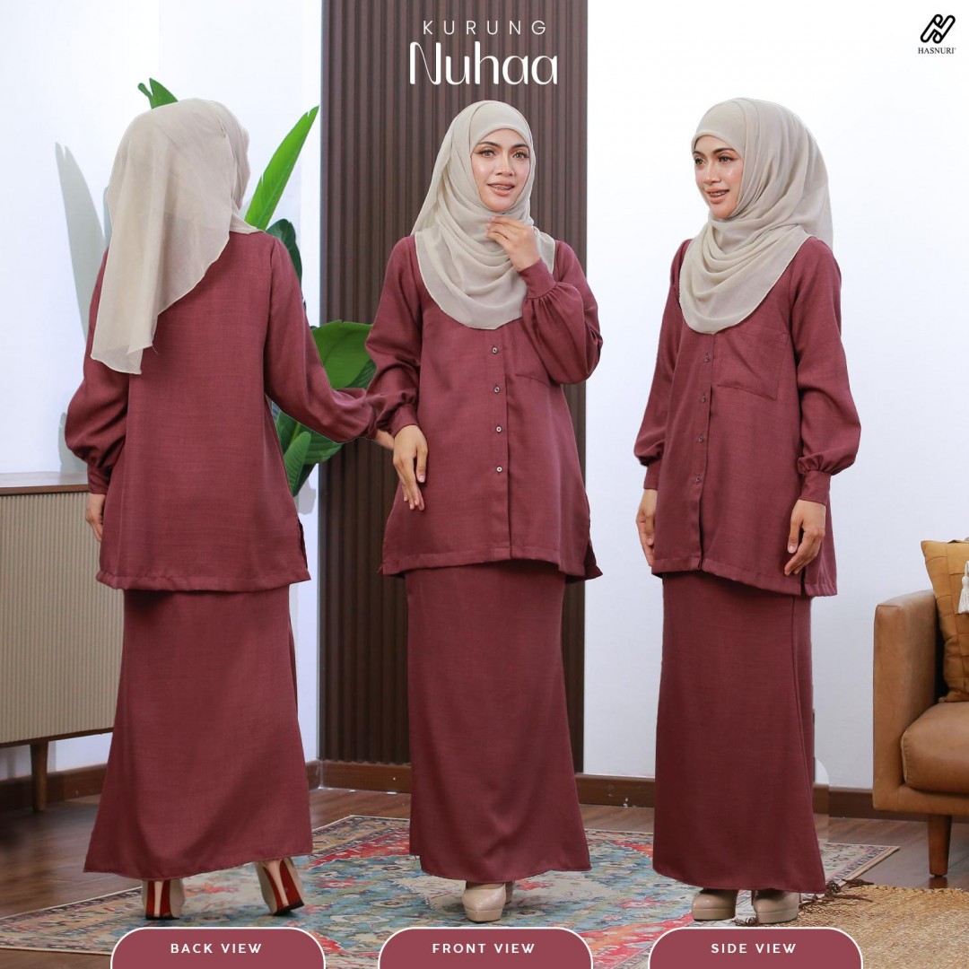 Kurung Nuhaa - Deep Maroon