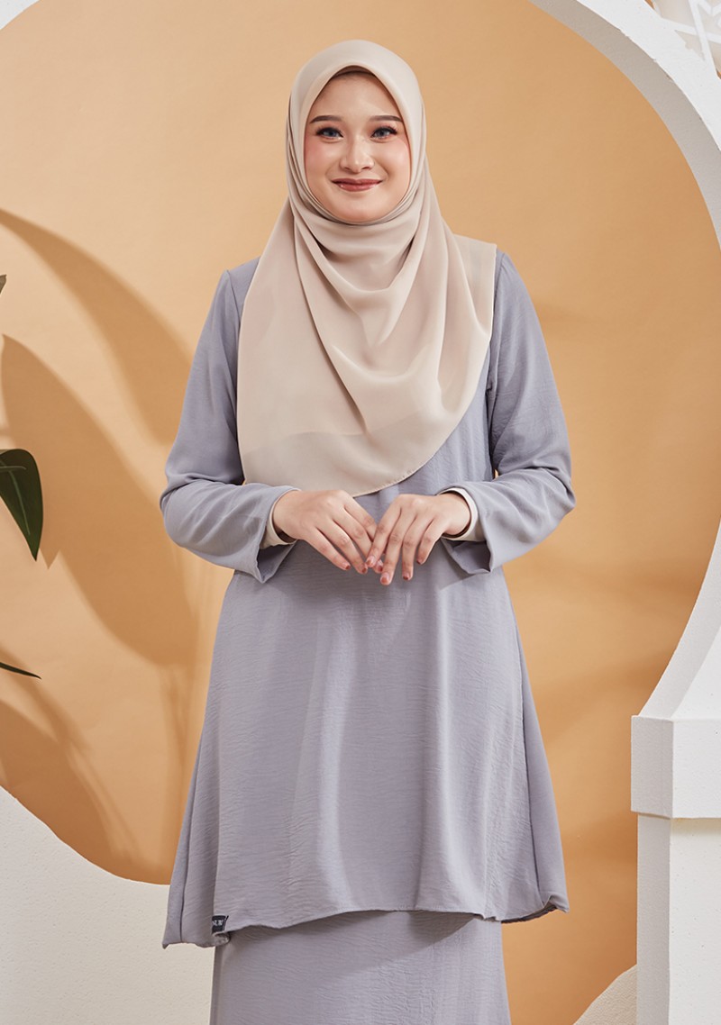 Kurung Nur Elina - Grey