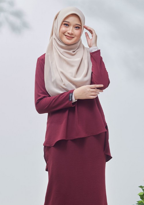 Kurung Nur Laura - Plum