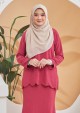 Kurung Nur Scallop Mini - Magenta