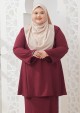 Kurung Nur Zaleha Plus Size - Plum