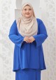 Kurung Nur Zaleha Plus Size - Royal Blue