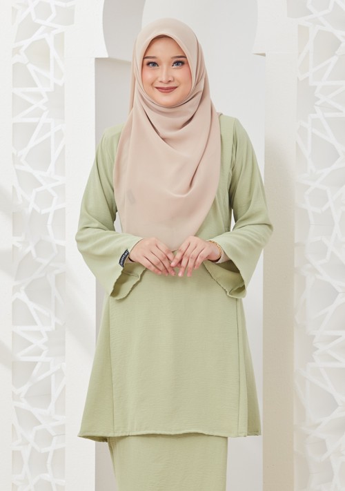 Kurung Nur Zaleha - Light Green